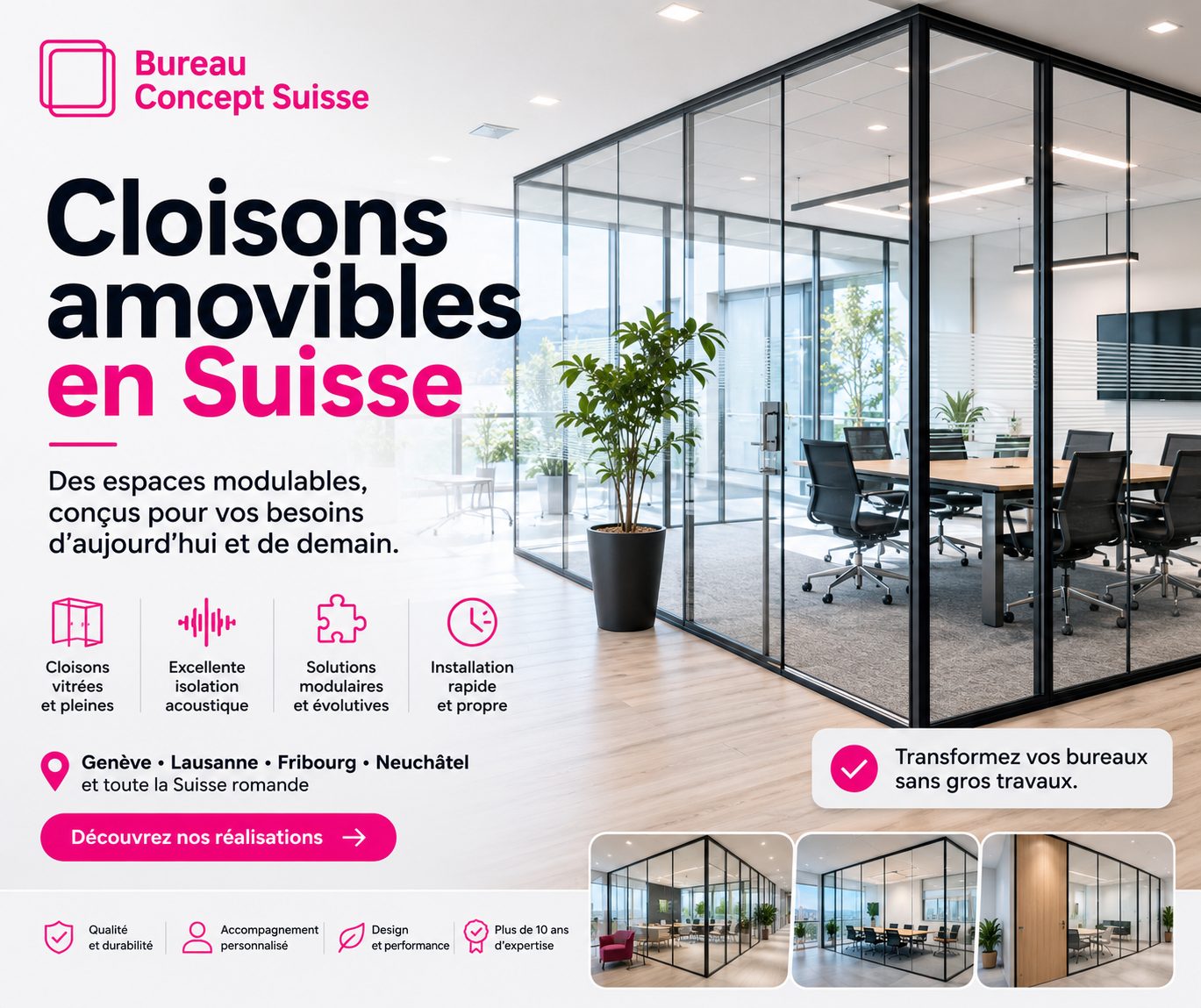 prix cloison amovible